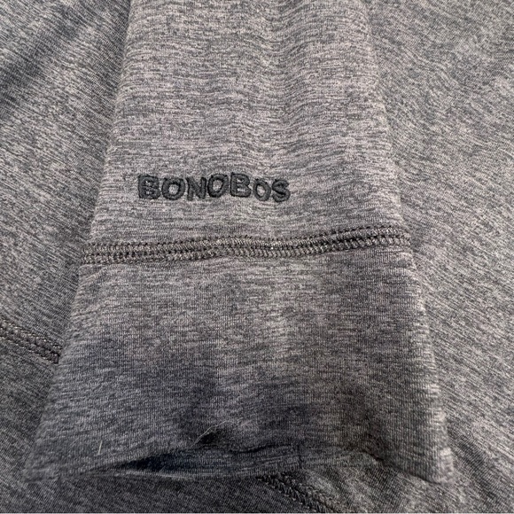 Bonobos Golf Shirt Men's Medium Gray Performance Stretch 1/4 Zip Long Sleeve - Picture 5 of 12